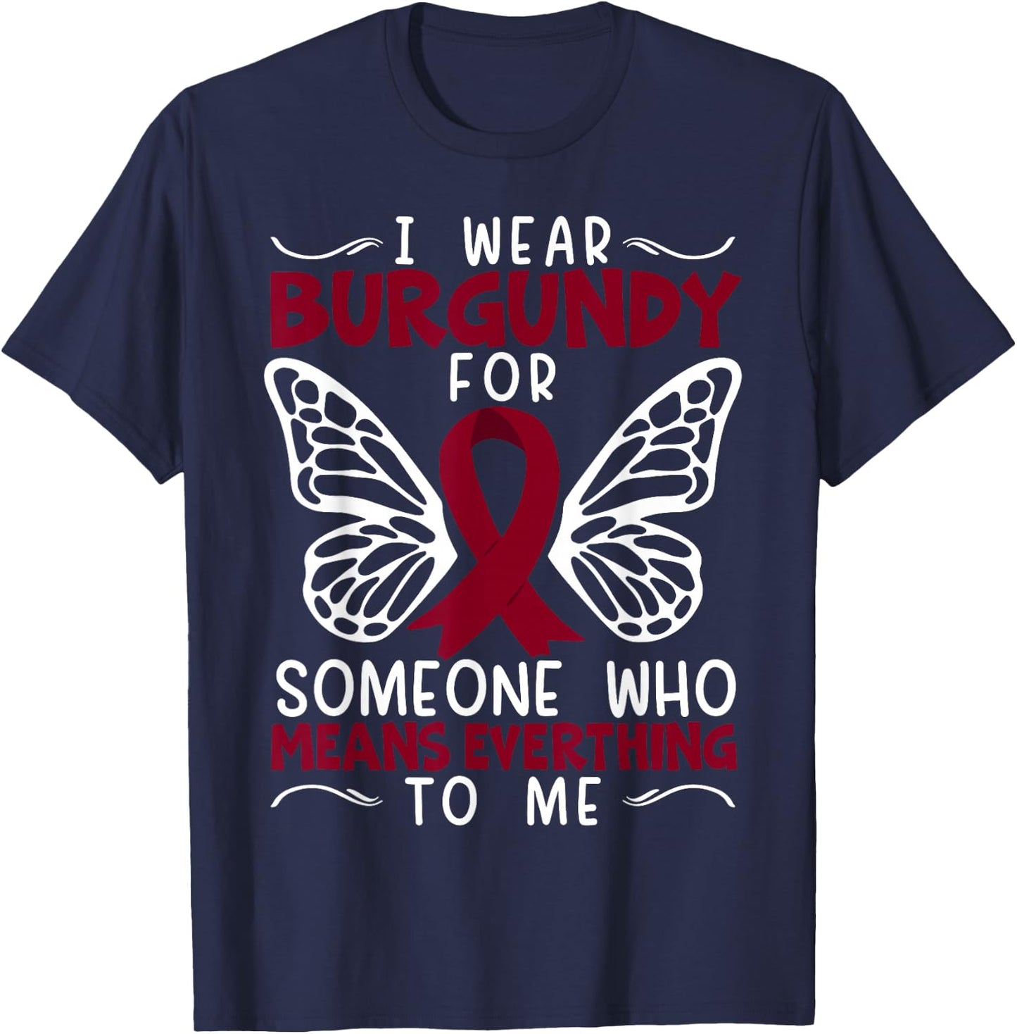 Multiple Myeloma Supporter Myeloma Cancer Awareness T-Shirt - T-Shirt | Navy