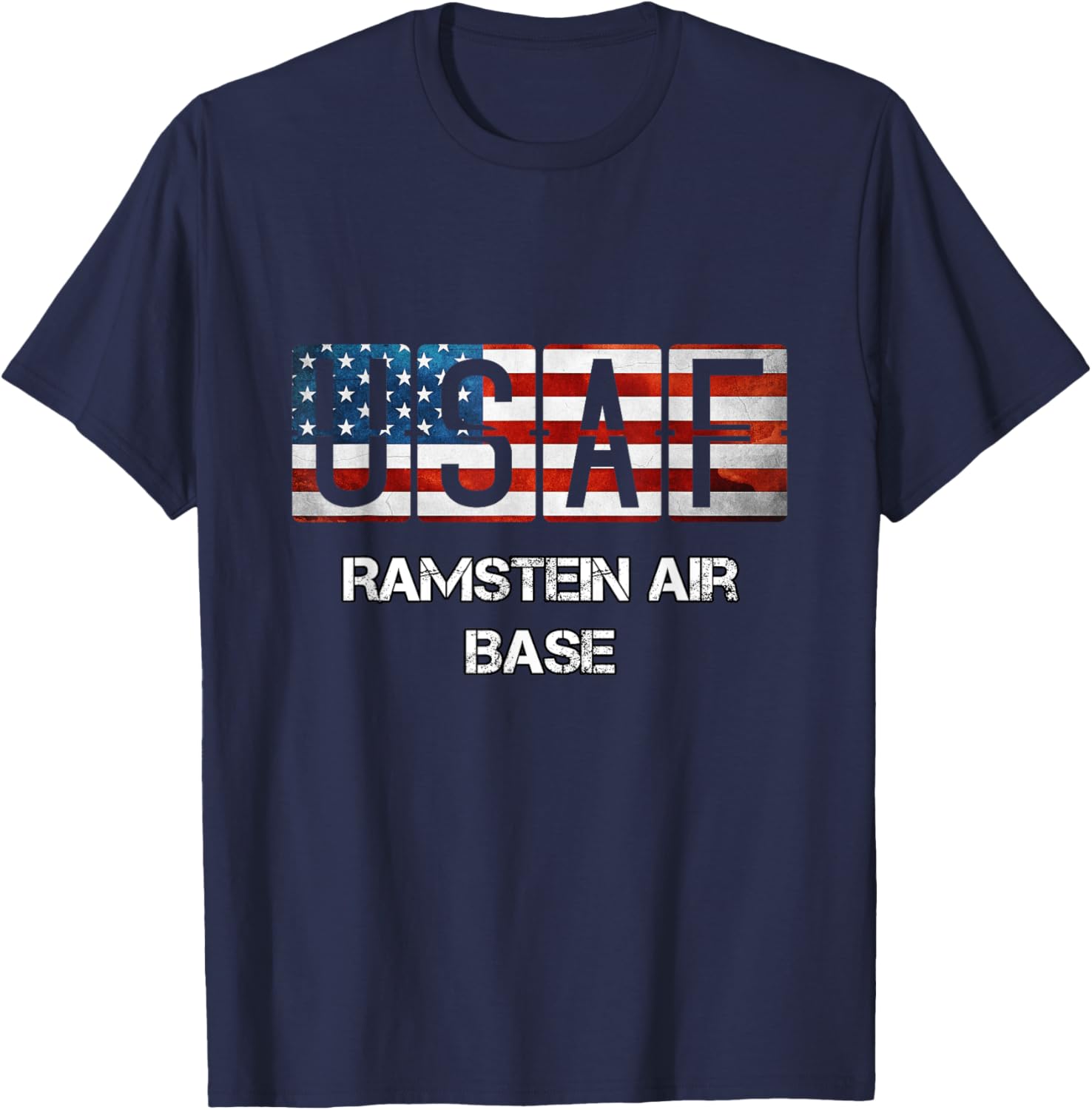 Ramstein Air Base US Flag T-Shirt - T-Shirt | Navy