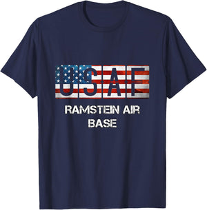 Ramstein Air Base US Flag T-Shirt - T-Shirt | Navy