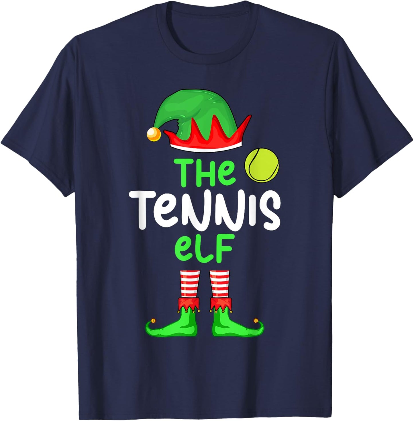 I'm The Tennis Elf Christmas Family Matching Pajama T-Shirt - T-Shirt | Navy