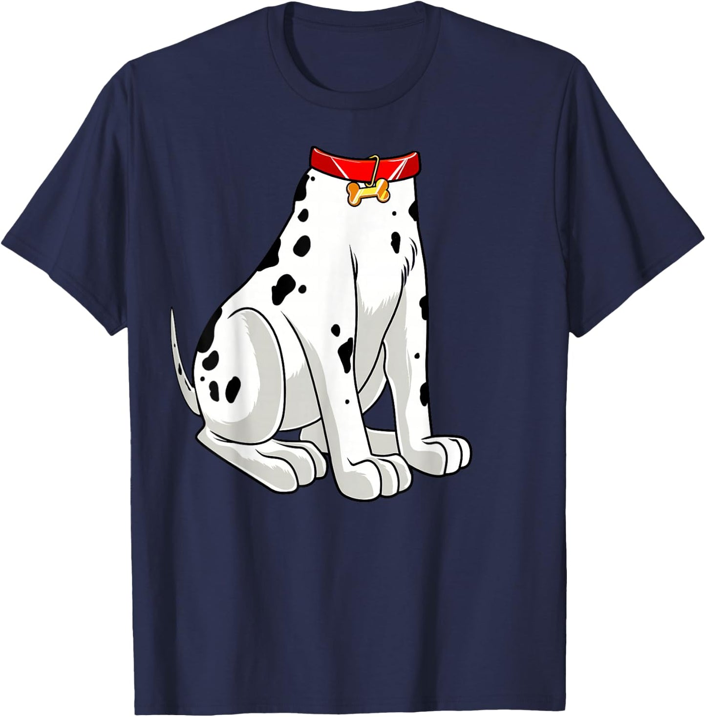 Dalmatian Costume Halloween Dog Print Men Women Kids Small T-Shirt - T-Shirt | Navy