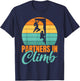 Partners in Climb Couple Relationship Tree Rock Climber T-Shirt - T-Shirt | Navy