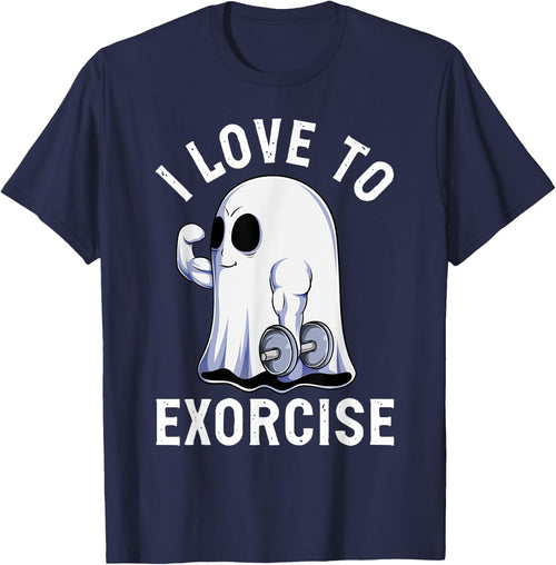 Ghost Funny Gym Workout Bodybuilding Humor Spooky Halloween