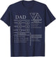 Roleplaying Dice Gamer Dragon Dad Stat Skills Wielding T-Shirt - T-Shirt | Navy
