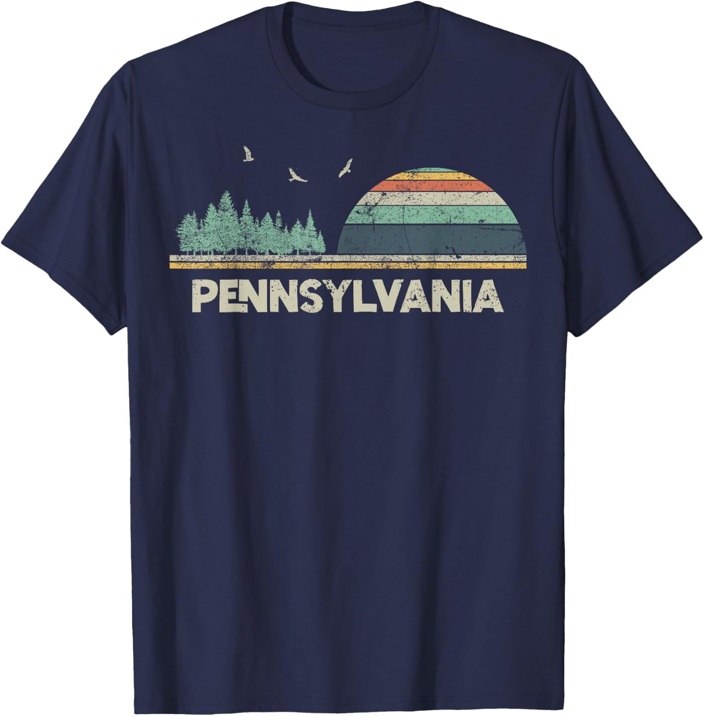 Pennsylvania Keystone State Philadelphia Pittsburgh T-Shirt - T-Shirt | Navy