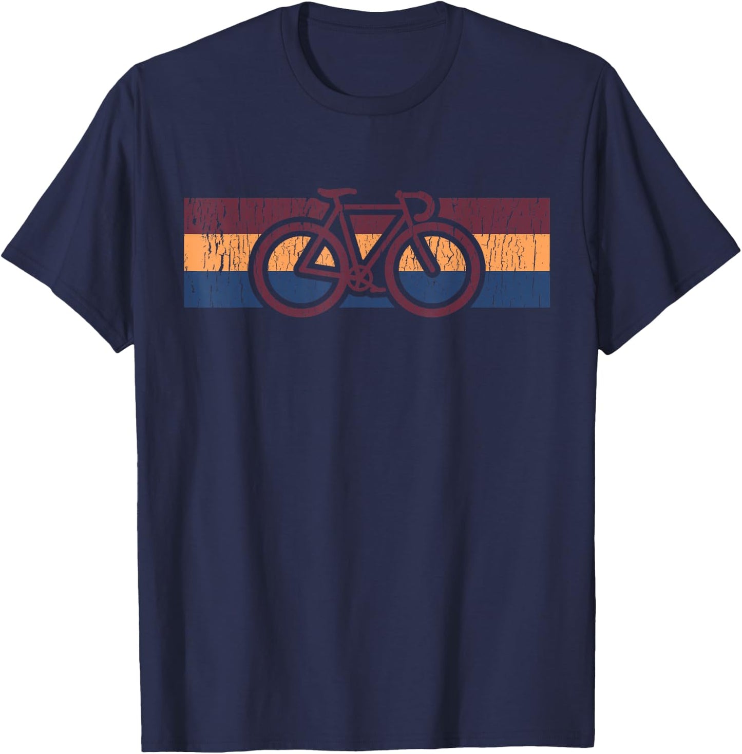 Vintage Cycling Funny Classic Bicycle Bicycling Lover Outfit T-Shirt - T-Shirt | Navy