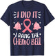 I Did It I Rang the Chemo Bell - Breast Cancer Awareness T-Shirt - T-Shirt | Navy