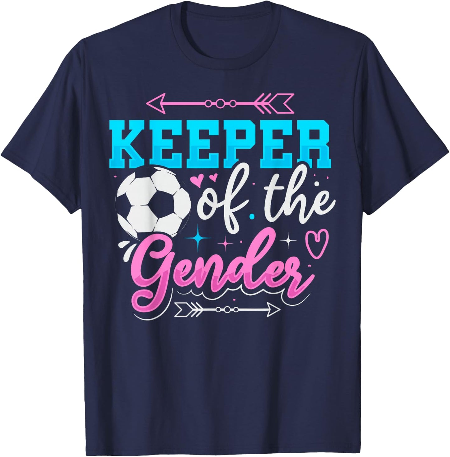 Keeper of the Gender Design for a Soccer Player T-Shirt - T-Shirt | Navy