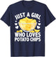 Cool Potato Chip Girls Kids Bag Chips Snack Food T-Shirt - T-Shirt | Navy