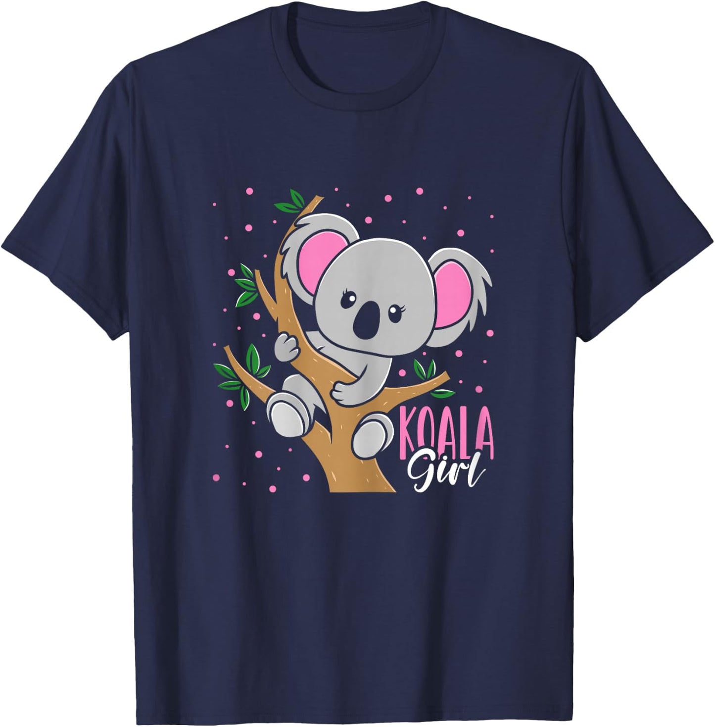 Kids Funny Koala Bear Girl T-Shirt - T-Shirt | Navy