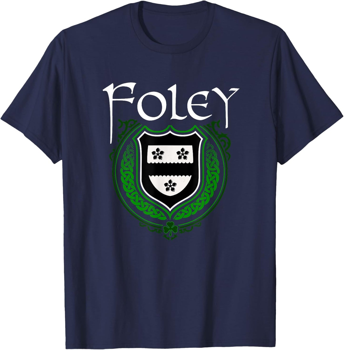 Foley Surname Irish Clan Tartan Badge Ireland T-Shirt - T-Shirt | Navy