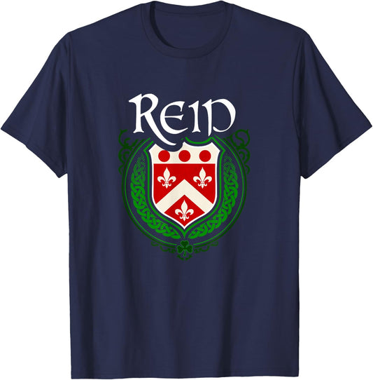 Reid Surname Irish Clan Tartan Badge Ireland T-Shirt - T-Shirt | Navy