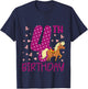 Kids 4 Years Old Girls Pony 4th Birthday T-Shirt - T-Shirt | Navy