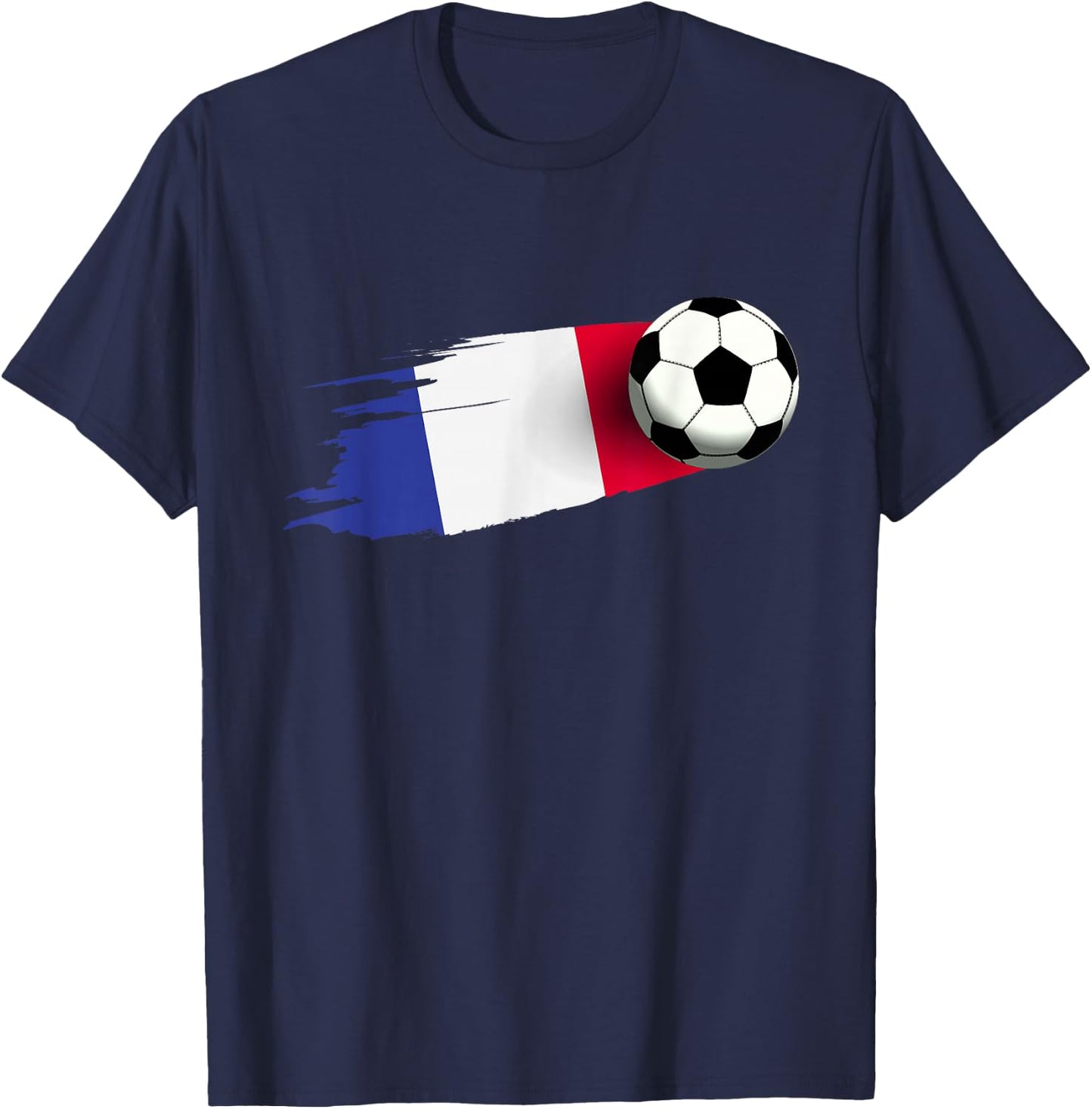 France Flag Jersey French Soccer Team French T-Shirt - T-Shirt | Navy