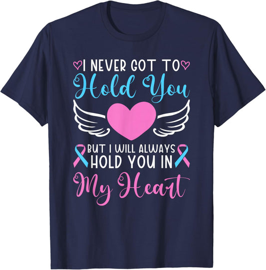 Angel Baby Pregnancy Infant Loss Awareness Remembrance T-Shirt - T-Shirt | Navy