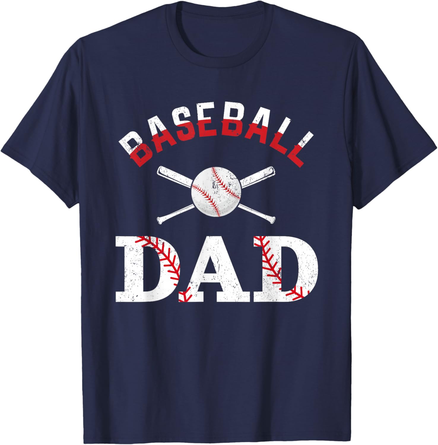 Baseball Dad Happy Fathers Day Shirts Boys Kid T-Shirt - T-Shirt | Navy