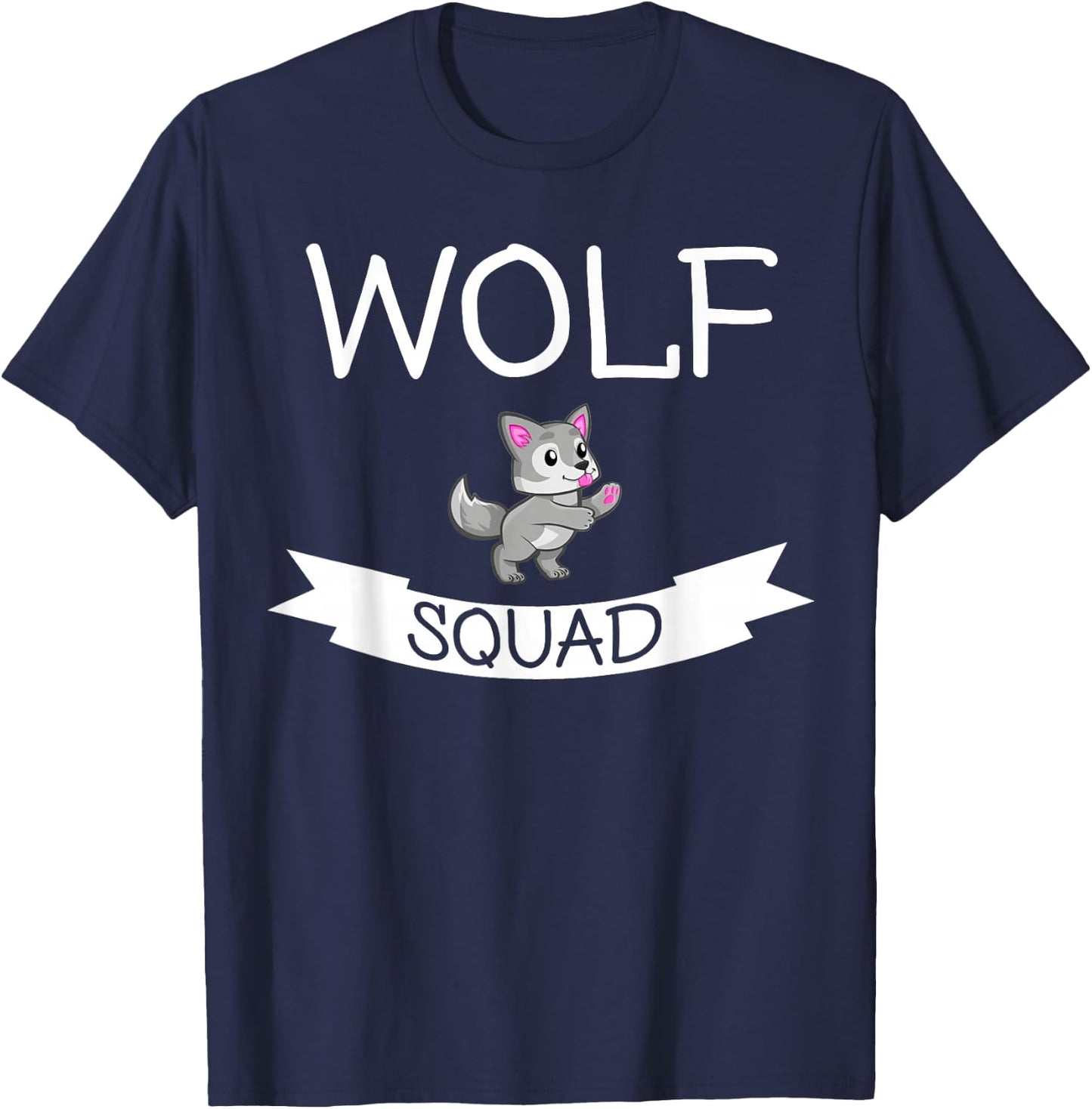 Wolf Squad - Funny Wolf Lover T-Shirt - T-Shirt | Navy