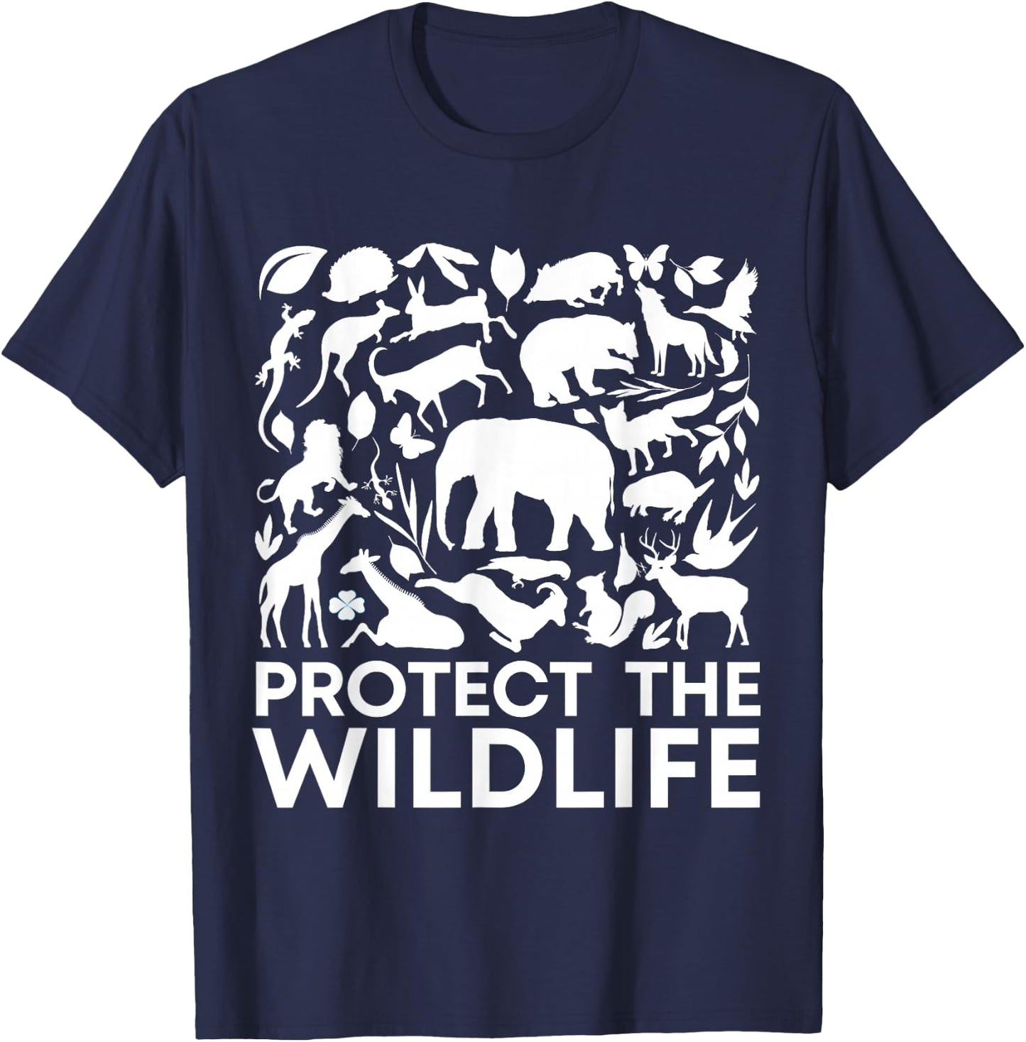 save the animals, Climate Change, Protect The Wildlife T-Shirt - T-Shirt | Navy