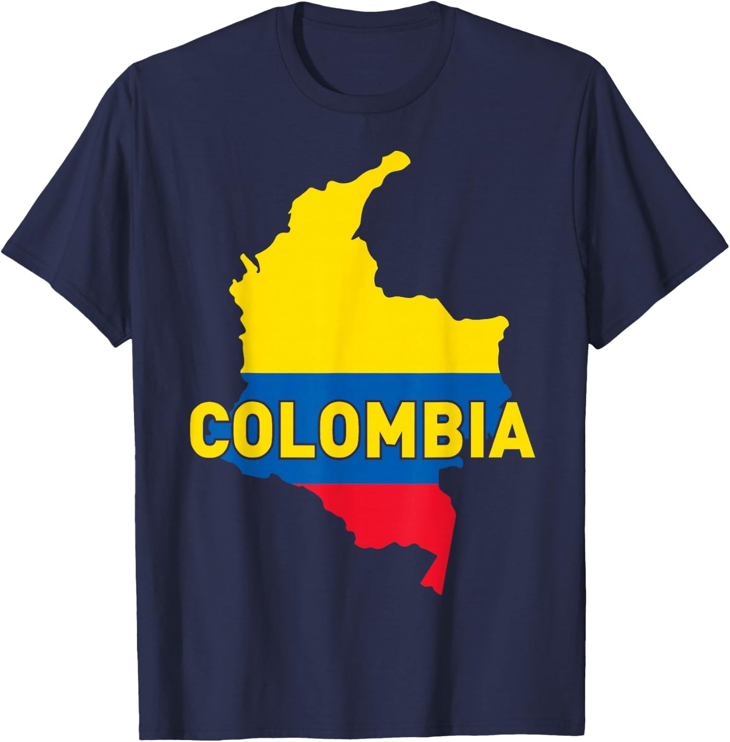 Proud Family and Patriotic Flag of Country Columbia T-Shirt - T-Shirt | Navy