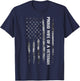 Wife: Proud Wife of A Veteran - American Flag T-Shirt - T-Shirt | Navy