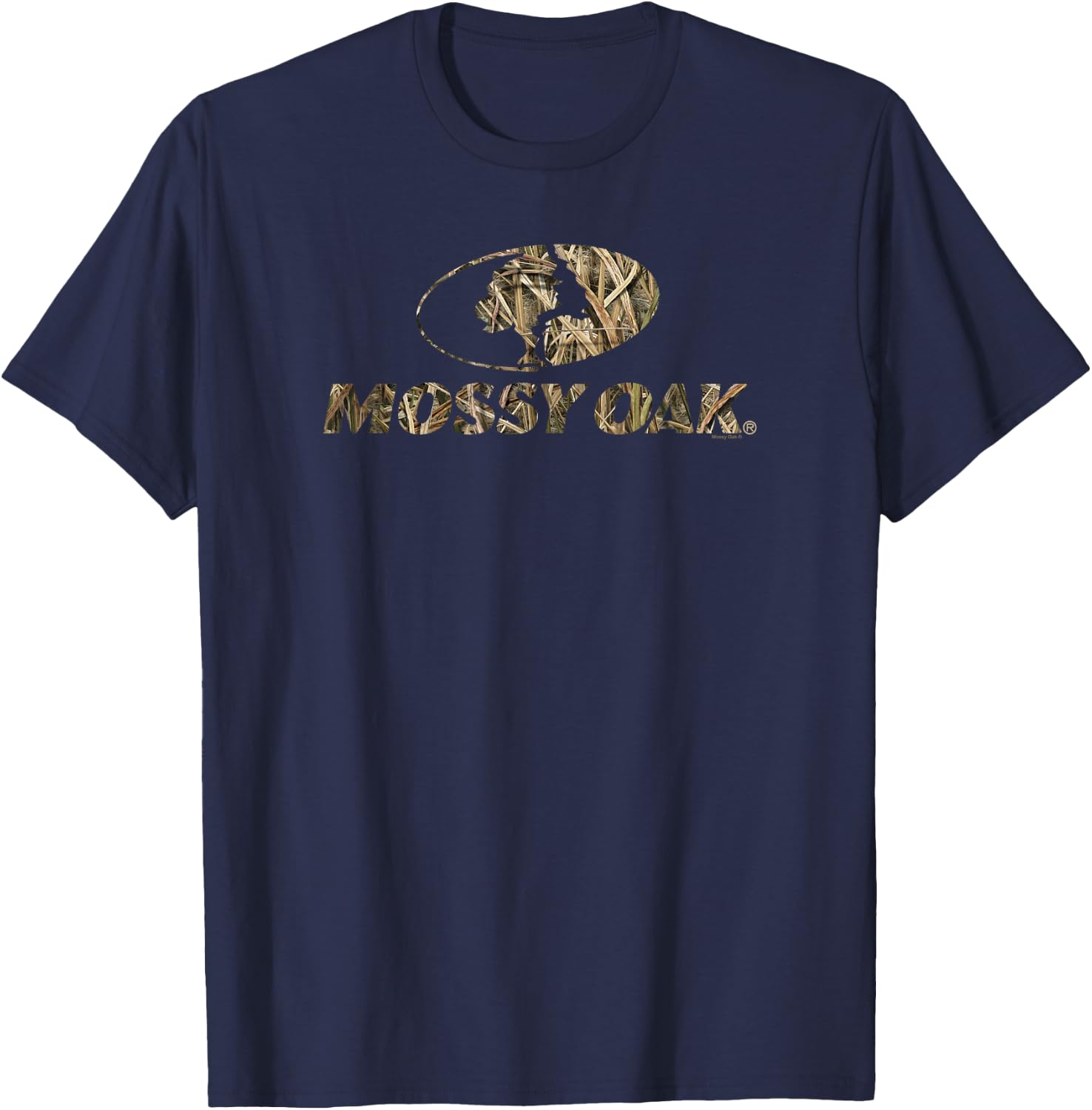 Mossy Oak Nature Camouflage Classic Outdoors Logo V2 T-Shirt - T-Shirt | Navy