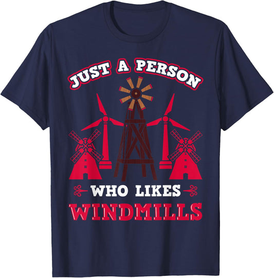 Windmill Technician Windpumps Worker Wind Turbine Engineer T-Shirt - T-Shirt | Navy