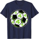 Soccer Ball Shamrock St Patricks Day Clover Sport Boys Girls T-Shirt - T-Shirt | Navy