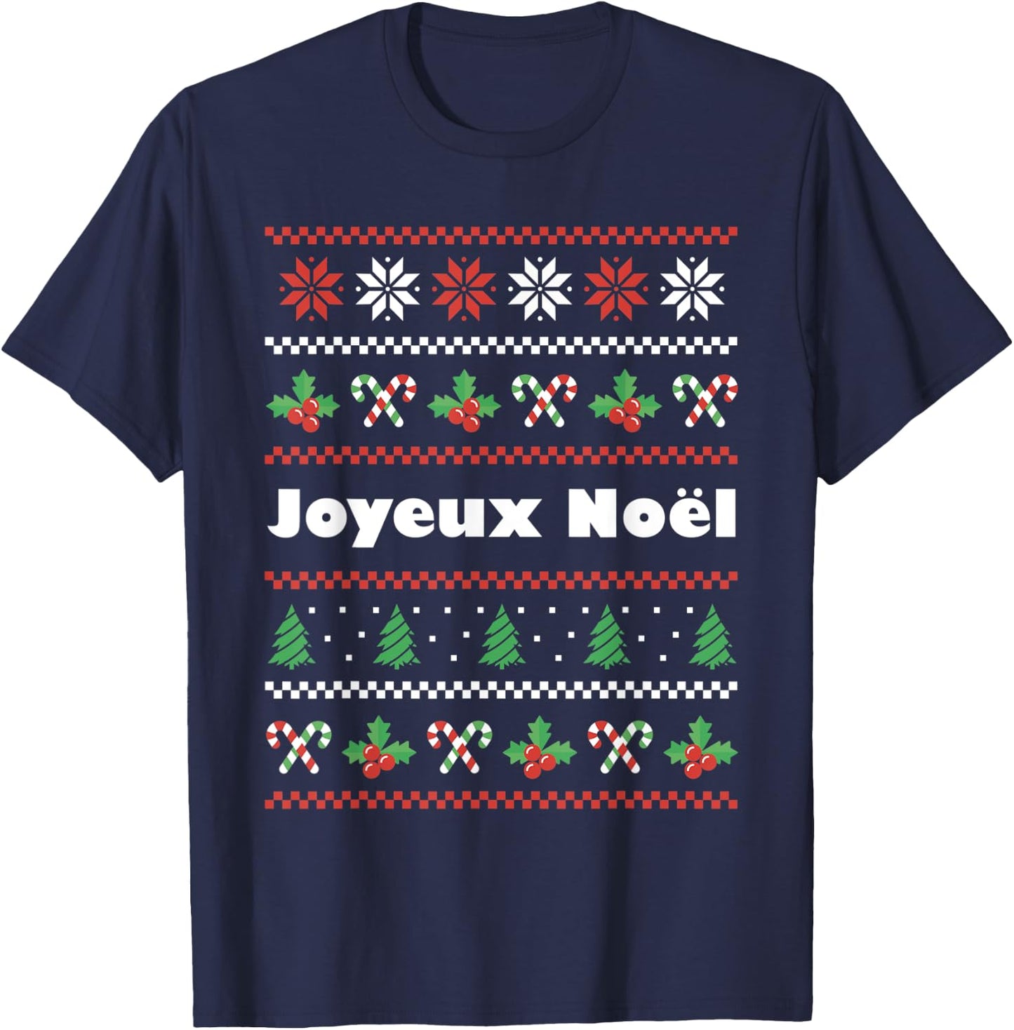 Joyeux Noel French Christmas T-Shirt - T-Shirt | Navy