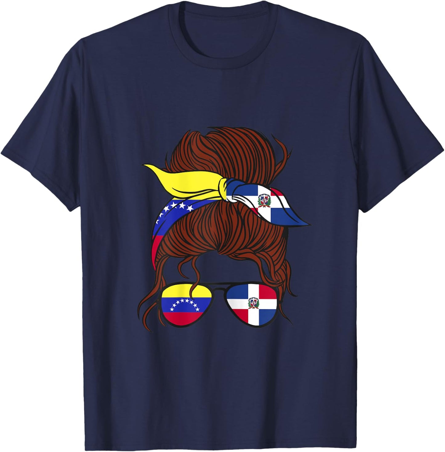 Venezuela and Dominican Mix Half Venezuelan half Dominican T-Shirt - T-Shirt | Navy