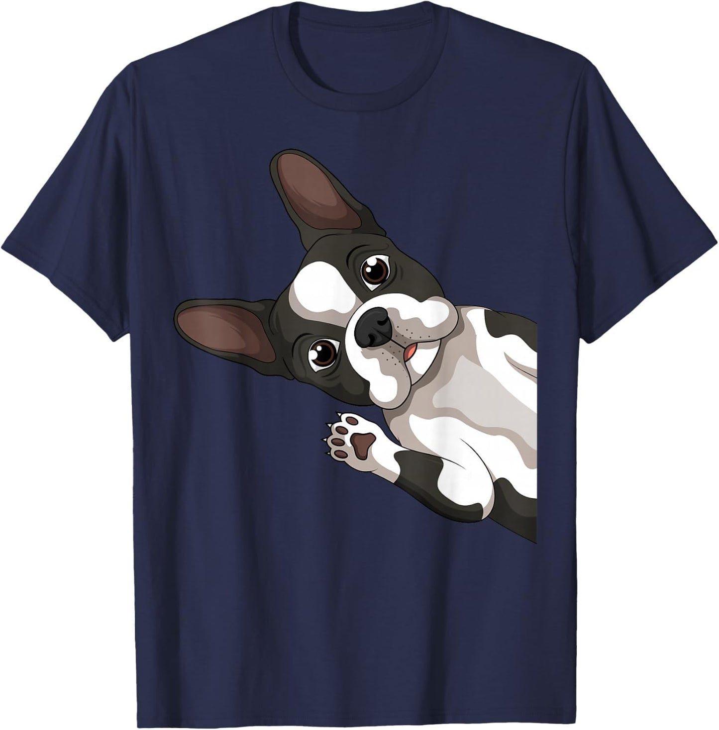 Boston Terrier Dog T-Shirt - T-Shirt | Navy