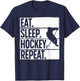 Cute Ice Hockey Women Hockey Lover Goalie Sports T-Shirt - T-Shirt | Navy