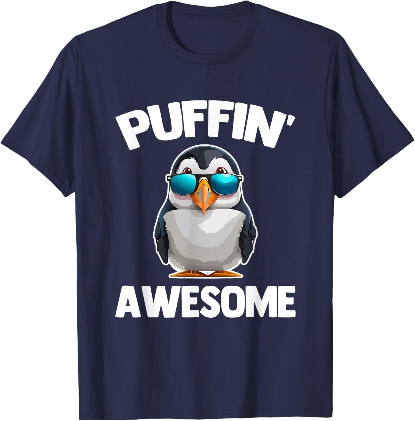 Puffin' Awesome - Funny Puffin Bird Sea Bird Cute Puffins T-Shirt - T-Shirt | Navy