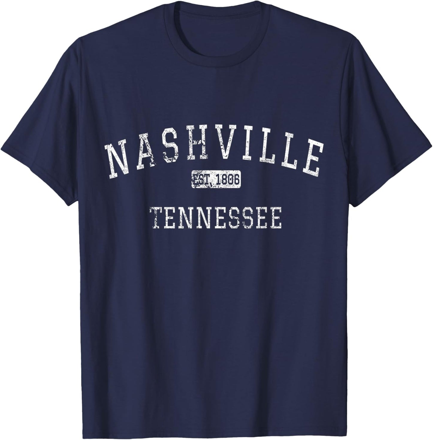 Nashville Tennessee TN Vintage Small T-Shirt - T-Shirt | Navy