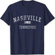 Nashville Tennessee TN Vintage Small T-Shirt - T-Shirt | Navy