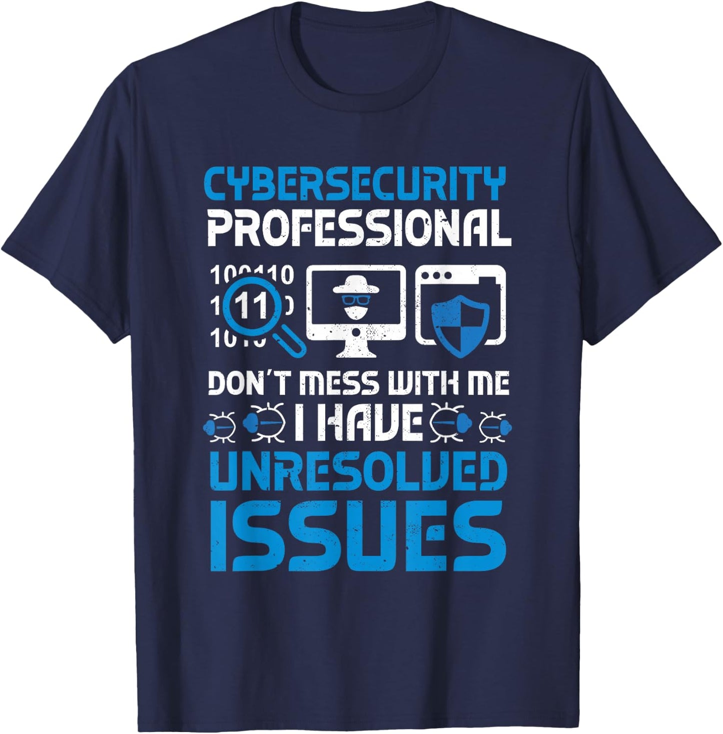 Cyber security Professional Funny IT Security Ethical hacker T-Shirt - T-Shirt | Navy