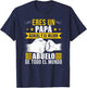 Papa Spanish Grandfather Abuelo Funny Fathers Day T-Shirt - T-Shirt | Navy