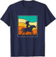 Girl Horse Riding Vintage Cowgirl Texas Ranch Horses Girls T-Shirt - T-Shirt | Navy