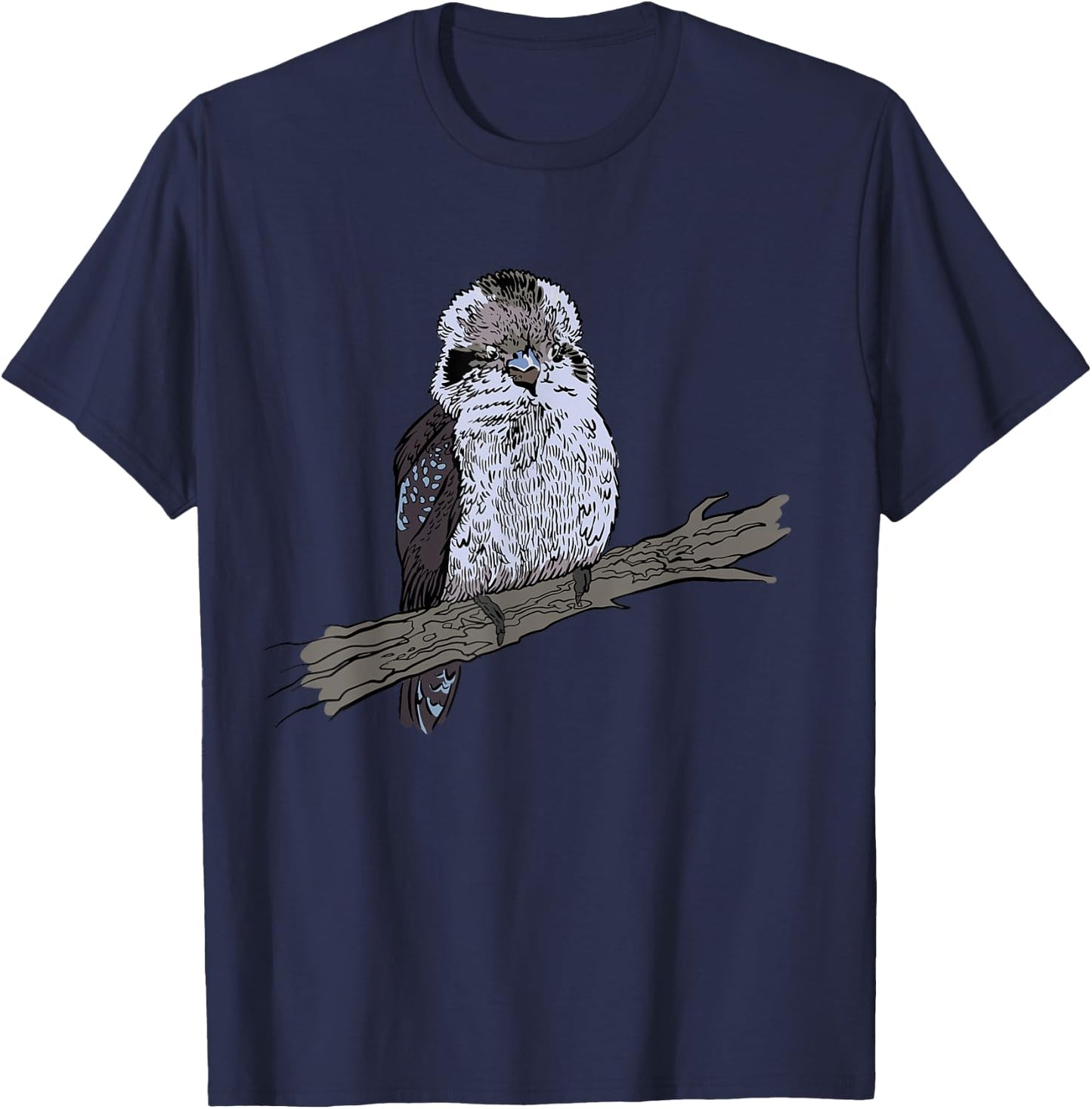 Laughing Bird Australian Bird Ornithology Kookaburra Bird T-Shirt - T-Shirt | Navy