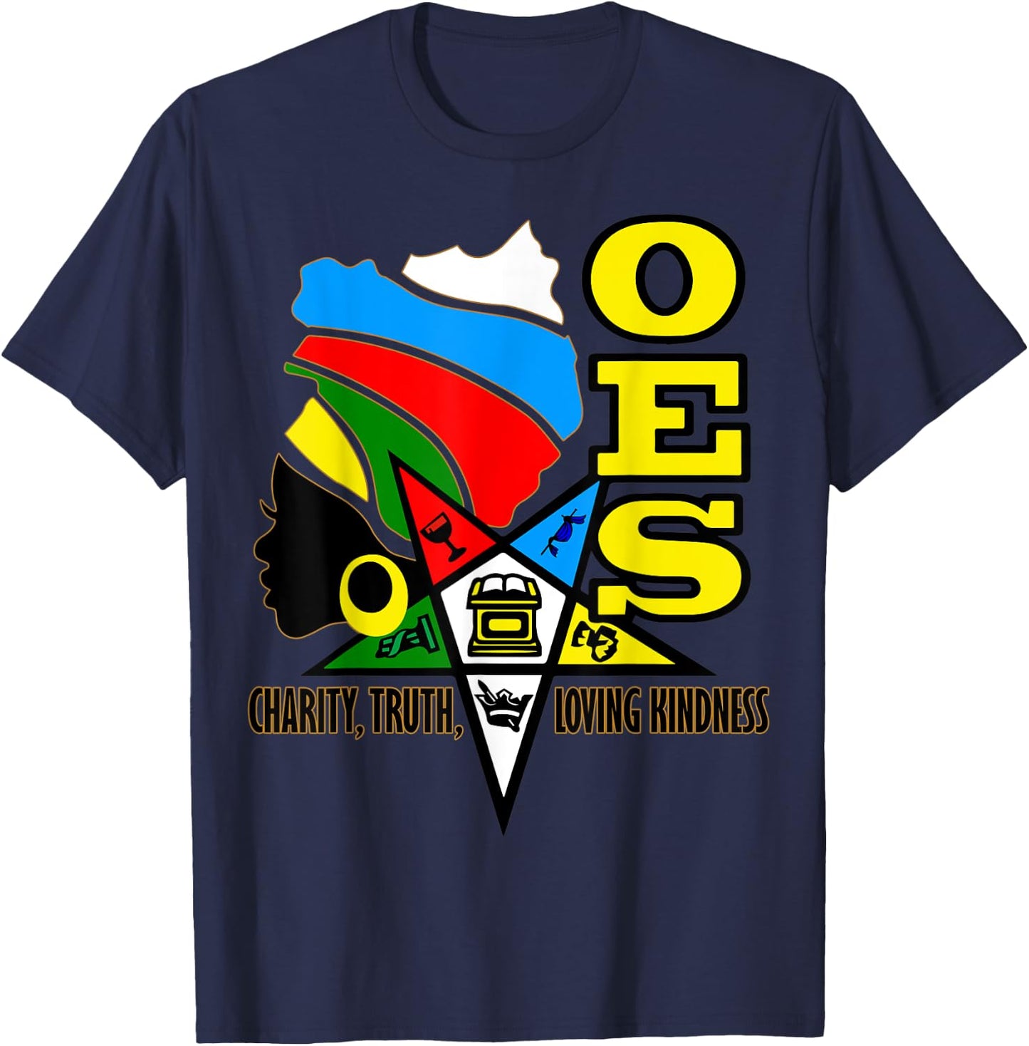 OES Charity Truth Loving Kindness Sister Africa Parents' Day T-Shirt - T-Shirt | Navy