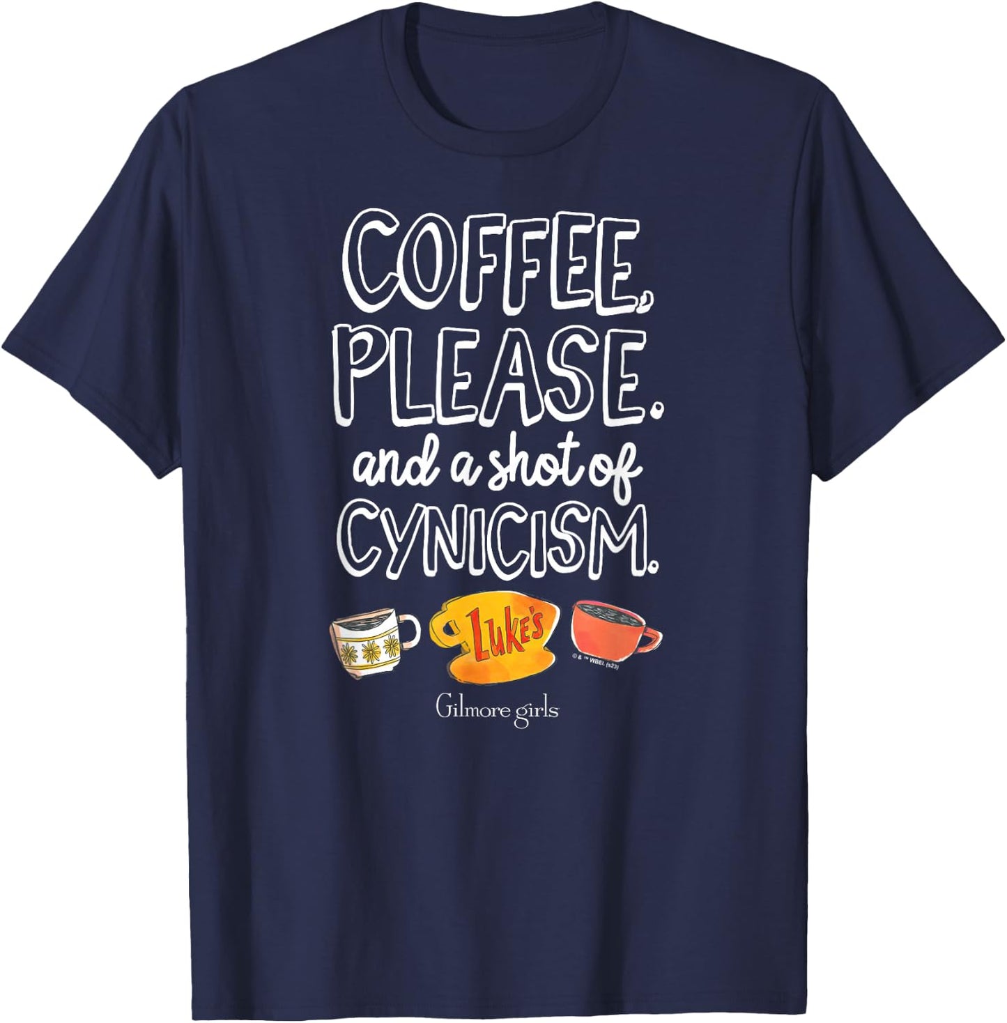 Gilmore Girls - Coffee & Cynicism T-Shirt - T-Shirt | Navy