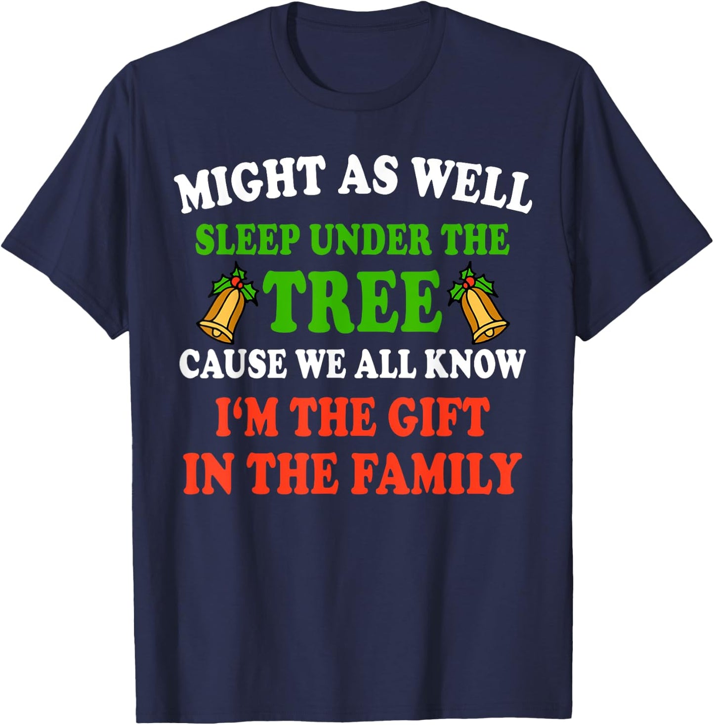 Santa Claus Christmas Holiday Pajamas Gift | Girls & Boys T-Shirt - T-Shirt | Navy