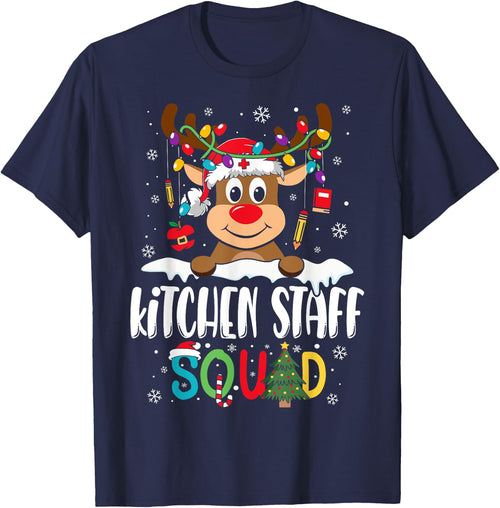 Kitchen Staff Squad Funny Reindeer Lunch Lady Christmas