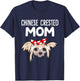 Chinese Crested Dog Owner Mama Funny Chinese Crested Mom T-Shirt - T-Shirt | Navy