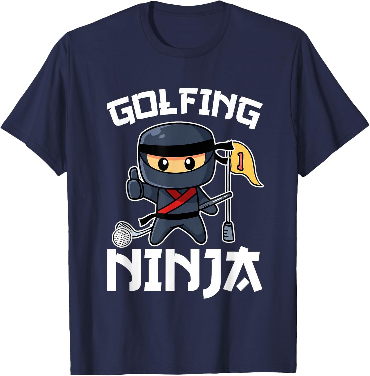 Golfing Ninja Women Golf Funny T-Shirt - T-Shirt | Navy