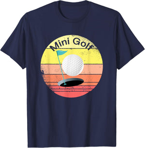 Mini Golfer Motif Mini Golf Flag Miniature Golf Gift T-Shirt - T-Shirt | Navy