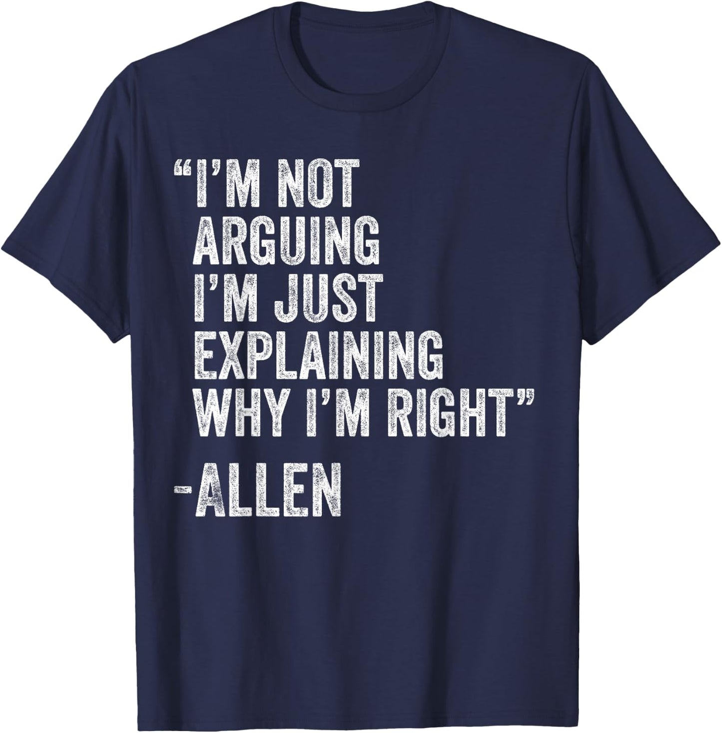 Allen Quote Funny Birthday Custom Name Idea Engineer T-Shirt - T-Shirt | Navy