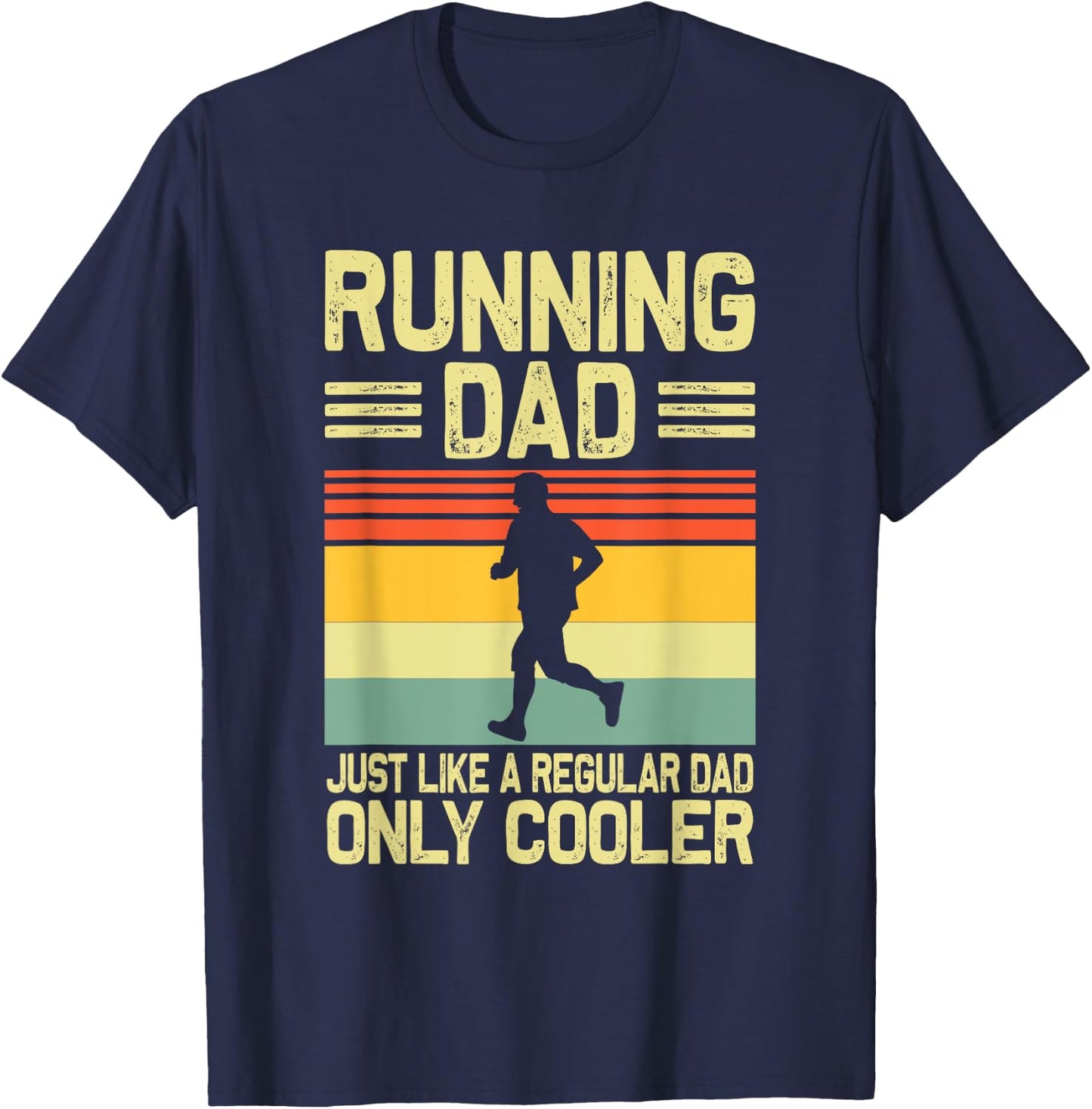 Funny Running Dad Marathon Runner Coach Marathoner T-Shirt - T-Shirt | Navy