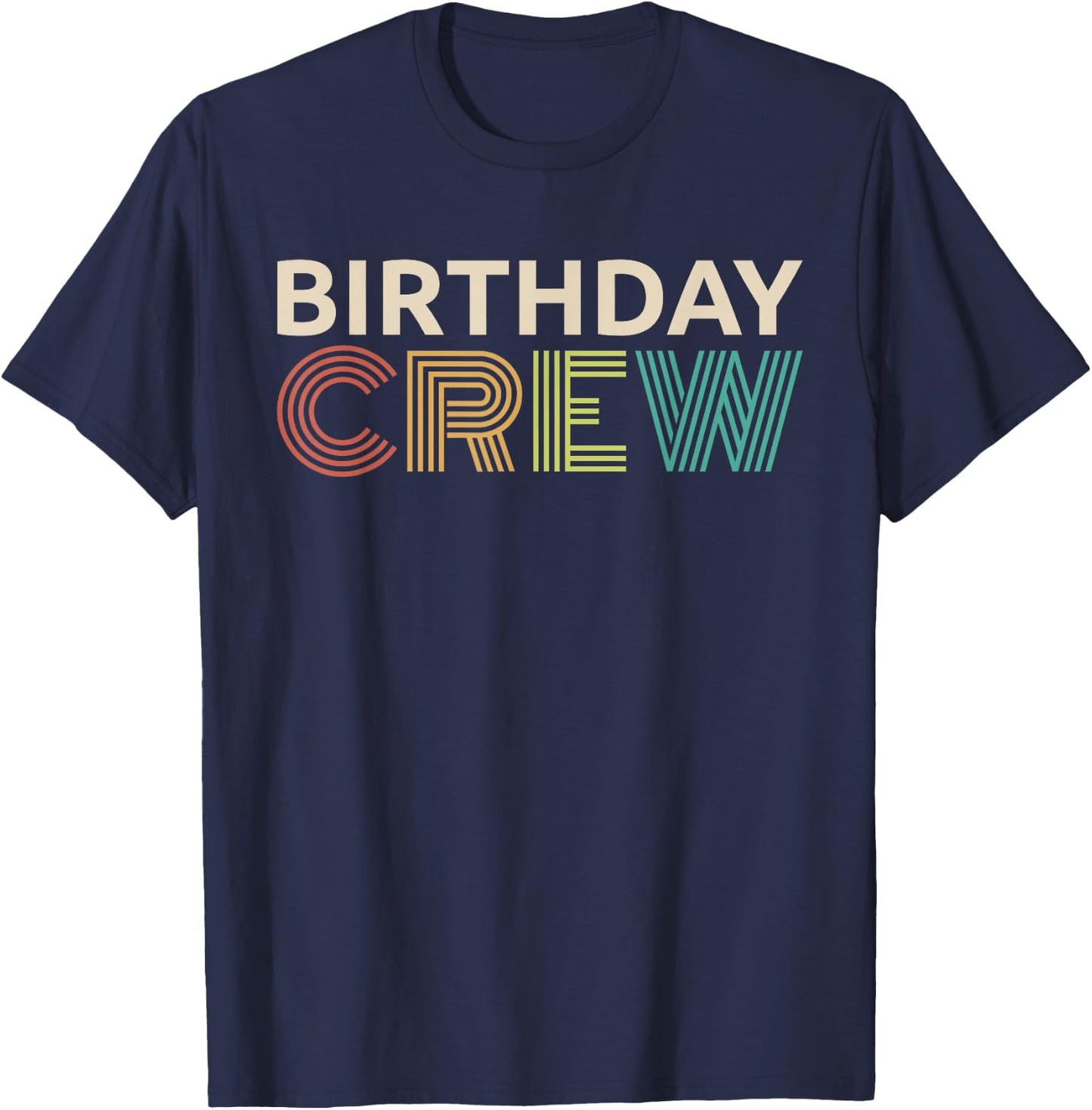 Birthday Crew Matching Men Women Kids Group Birthday Party T-Shirt - T-Shirt | Navy