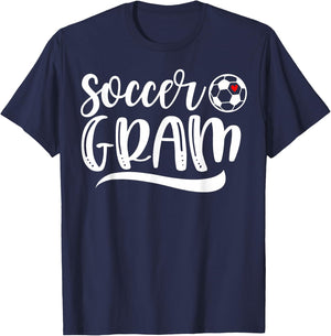 Funny Soccer Gram Soccer Lover Mother's Day T-Shirt - T-Shirt | Navy