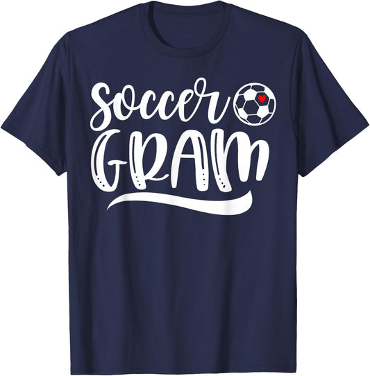 Funny Soccer Gram Soccer Lover Mother's Day T-Shirt - T-Shirt | Navy